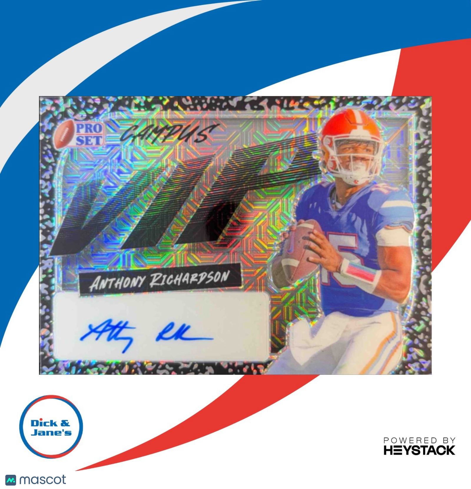 2022 Pro Set Metal Draft Prospects Campus VIP Crystal Black Anthony Richardson - Sports Cards