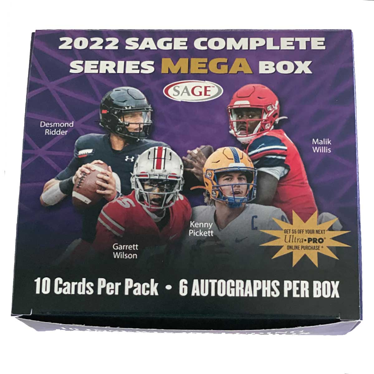 2022 Sage Hit Premier Draft Football Mega Box (6 Autographs per Box) Bryce Young ??? - NFL Mega Box