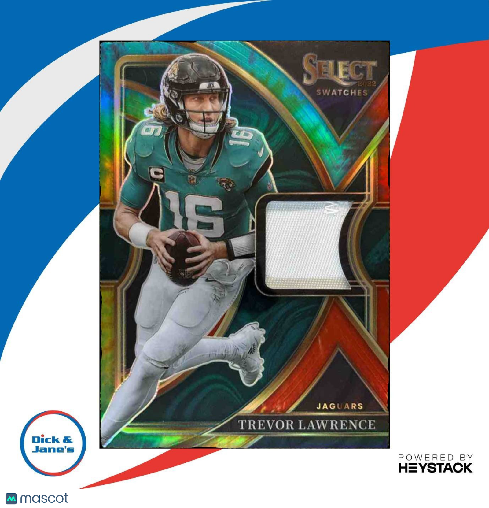 2022 Select Trevor Lawrence Swatches Tie Dye Prizm /25 MEM Jacksonville Jaguars - Sports Cards