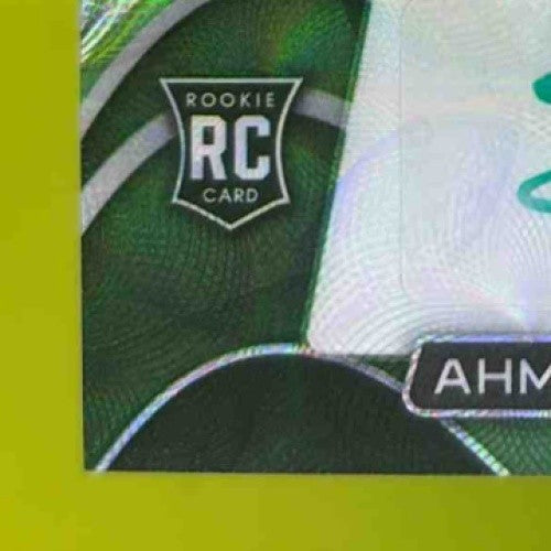 2022 Spectra Ahmad ’Sauce’ Gardner Rookie Patch Auto Neon Green /35 #203 Jets - Sports Cards