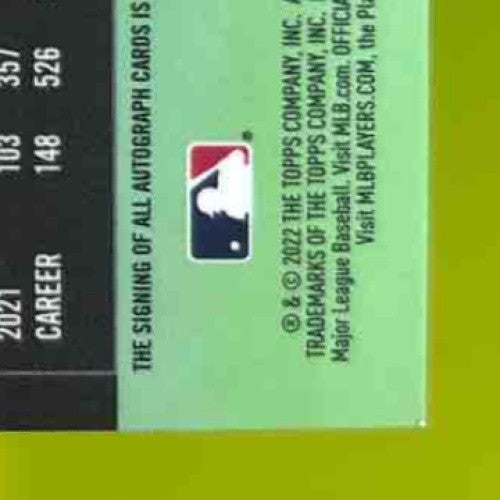 2022 Stadium Club Chrome Richie Palacios Auto Shimmer Refractor 1/5 RC Guardians - Sports Cards