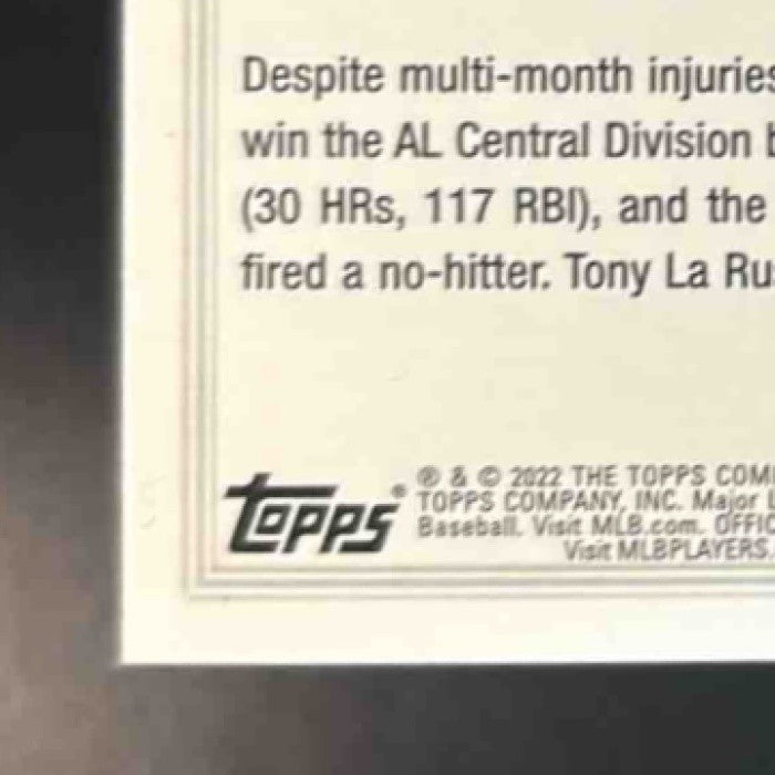 2022 Topps Chicago White Sox Foilboard Retail 62/875 #255 Team Card - Sports Cards