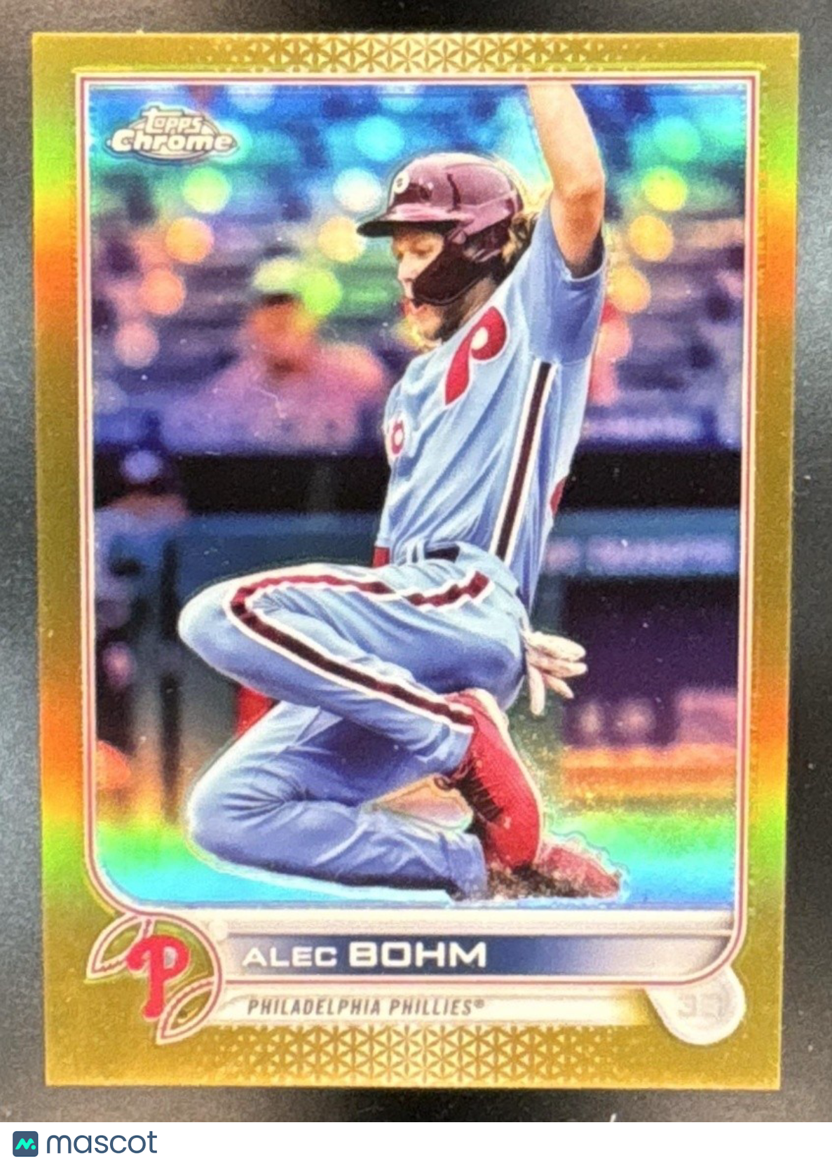 2022 Topps Chrome Alec Bohm Gold Refractor 13/50 #89 Philadelphia Phillies - Sports Cards