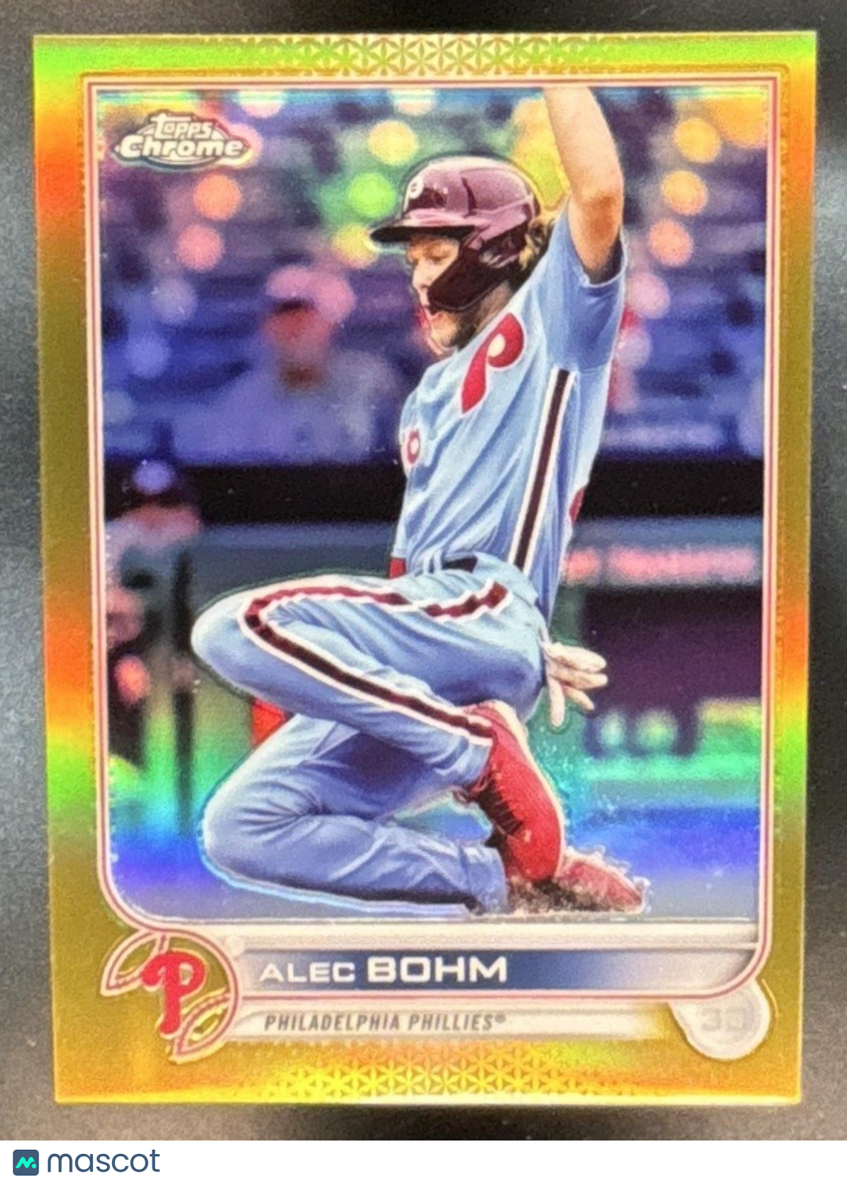 2022 Topps Chrome Alec Bohm Gold Refractor /50 #89 Philadelphia Phillies - Sports Cards