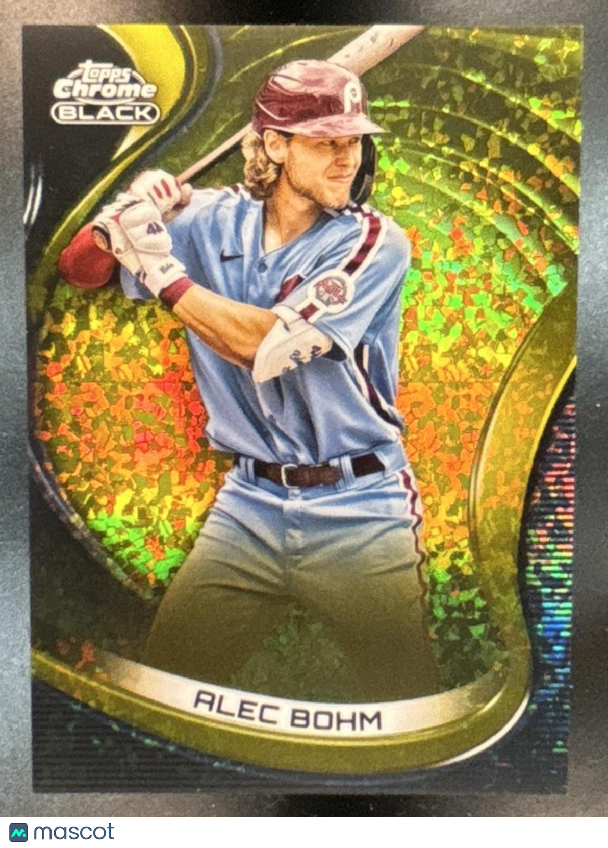 2022 Topps Chrome Black Alec Bohm Gold Mini Diamond /50 #76 Phillies - Sports Cards