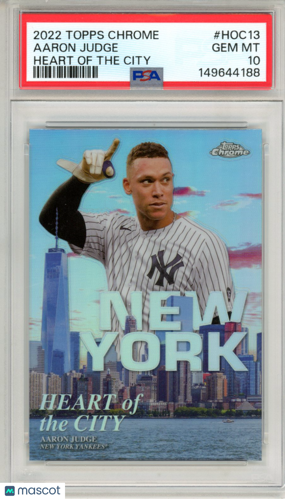 2022 Topps Chrome Heart Of The City Aaron Judge #HOC13 PSA 10 New York Yankees - Graded Sports Cards