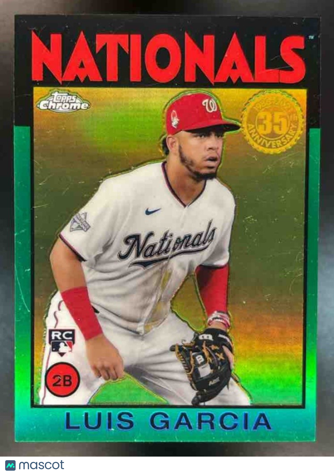 2022 Topps Chrome Luis Garcia Green Refractor (SCRATCHES) /99 #12 Houston Astros - Sports Cards