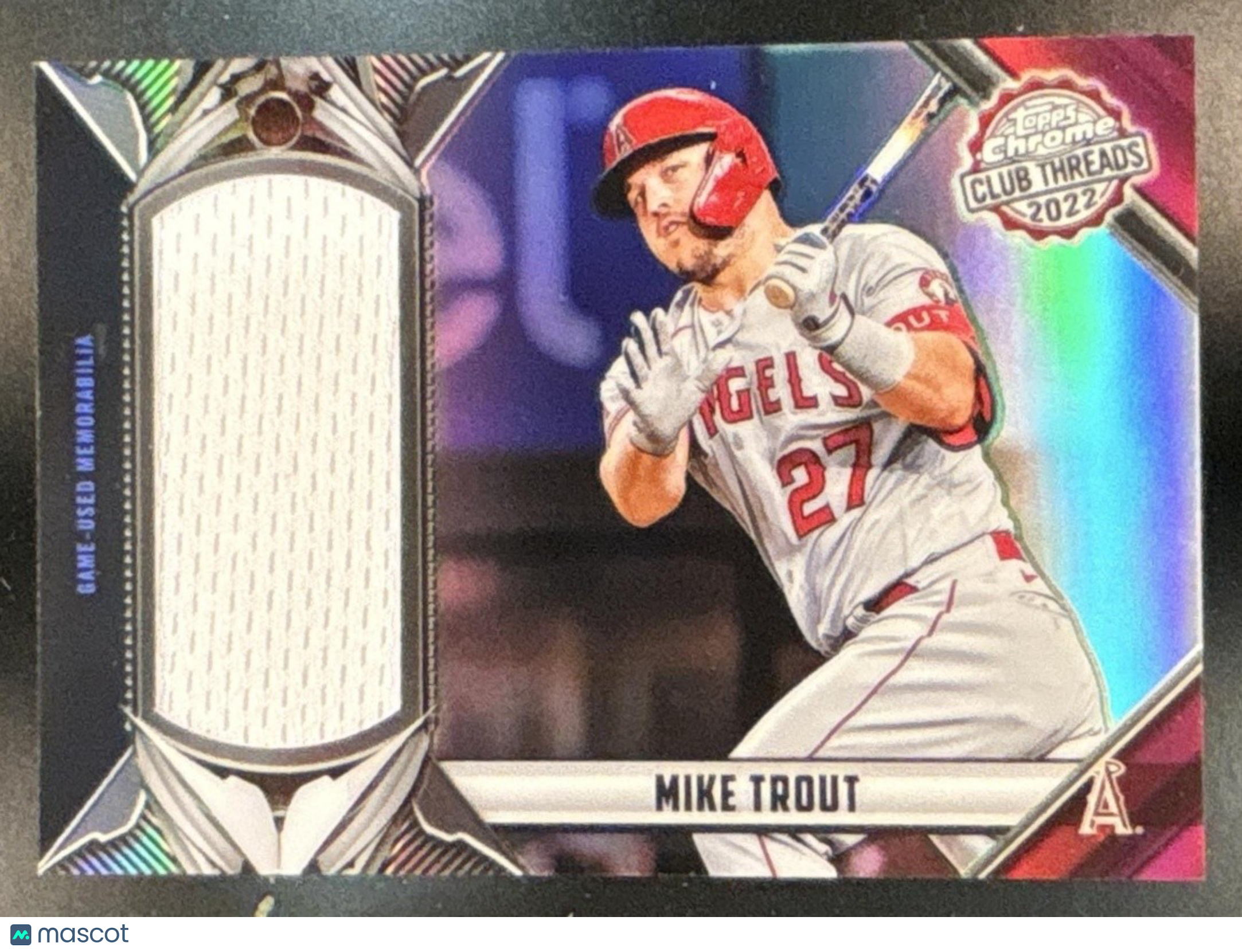 2022 Topps Chrome Mike Trout Club Threads Relics Angels - Sports Cards