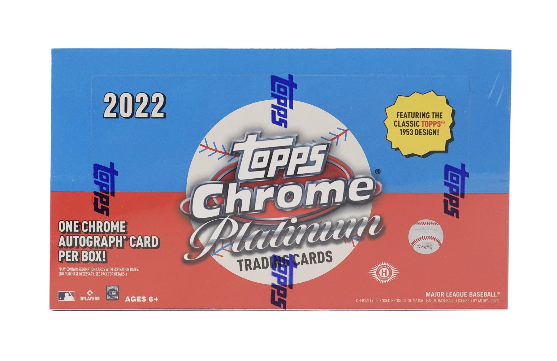2022 Topps Chrome Platinum Anniversary Baseball Hobby Box (1 Auto/Box) - MLB Hobby Box