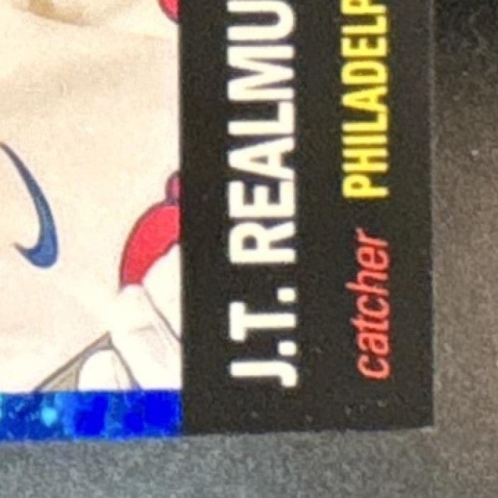 2022 Topps Chrome Platinum Anniversary J.T. Realmuto Blue Mini Diamond /199 #490 - Sports Cards