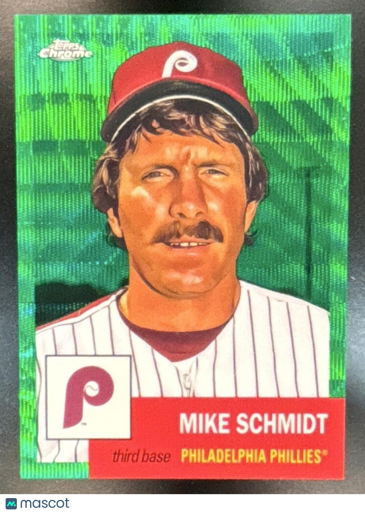 2022 Topps Chrome Platinum Anniversary Mike Schmidt Green Wave /99 #401 Phillies - Sports Cards