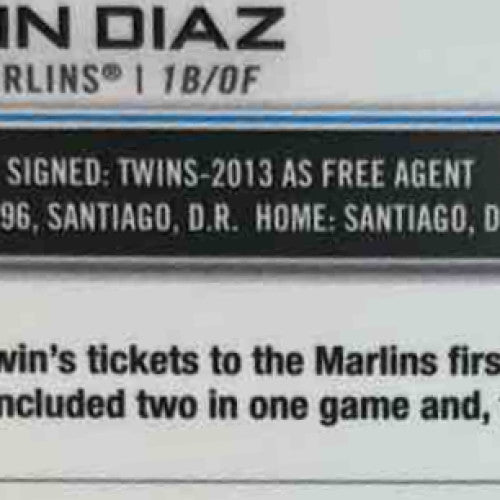 2022 Topps Chrome Sapphire Lewin Diaz Gold 17/50 #613 Miami Marlins - Sports Cards