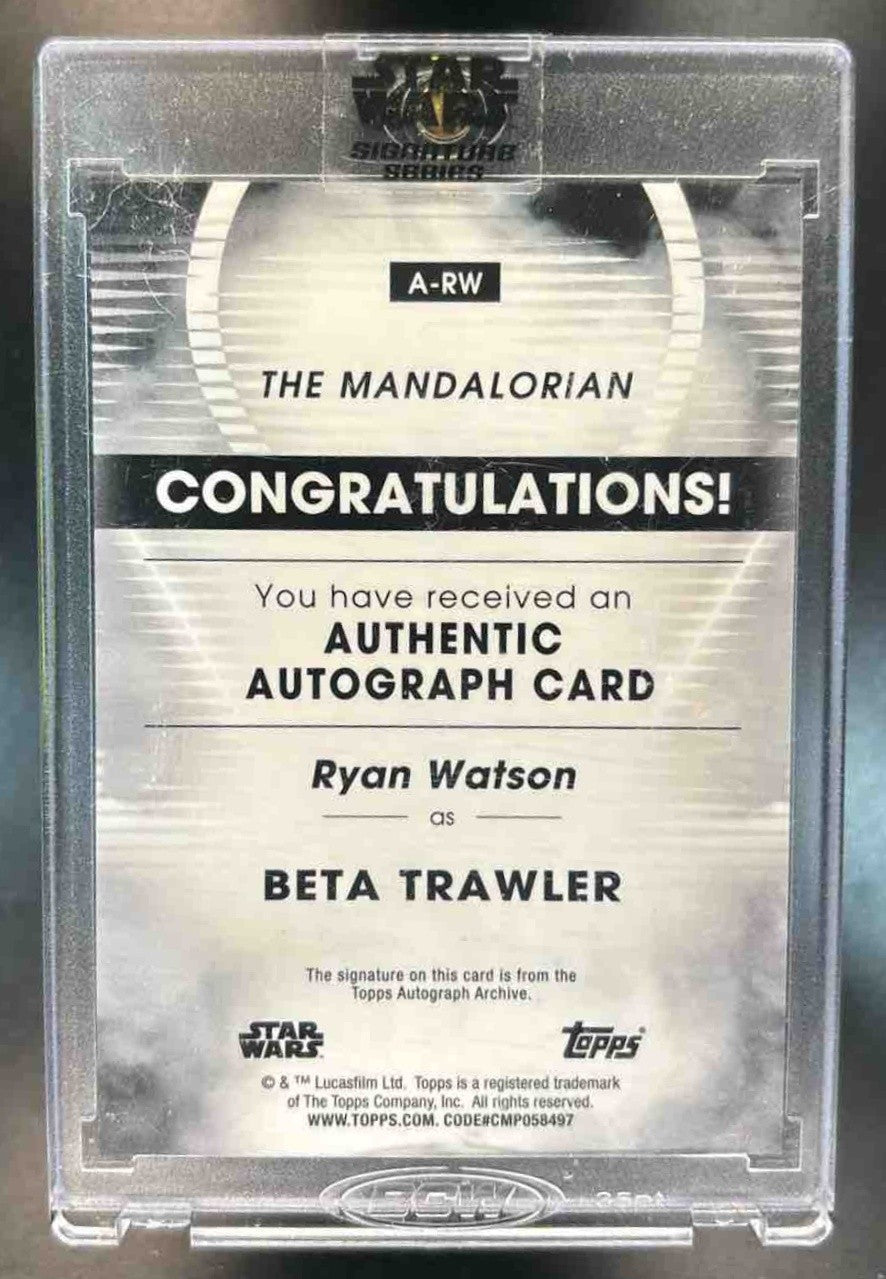 2022 Topps Chrome Star Wars The Mandalorian Beskar Edition Ryan Watson Auto - Non-Sports Cards