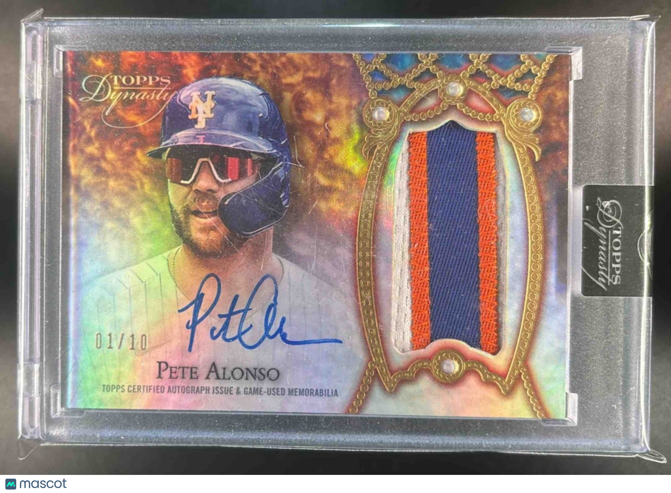 2022 Topps Dynasty Pete Alonso Auto Patch 1/10 #DAP-PA7 New York Mets - Sports Cards