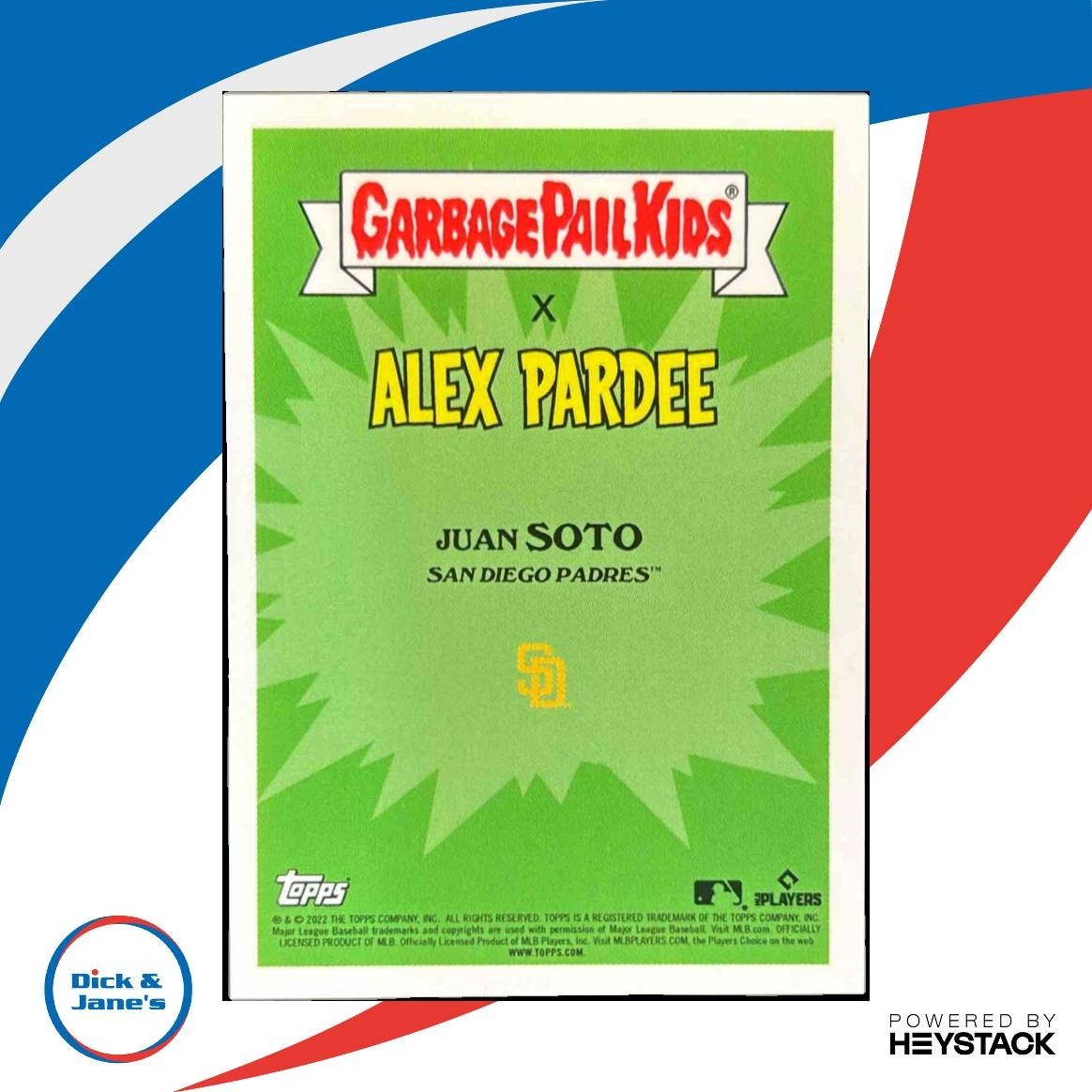 2022 Topps Garbage Pail Kids x MLB Series 2 Juan Soto #7b San Diego Padres - Sports Cards