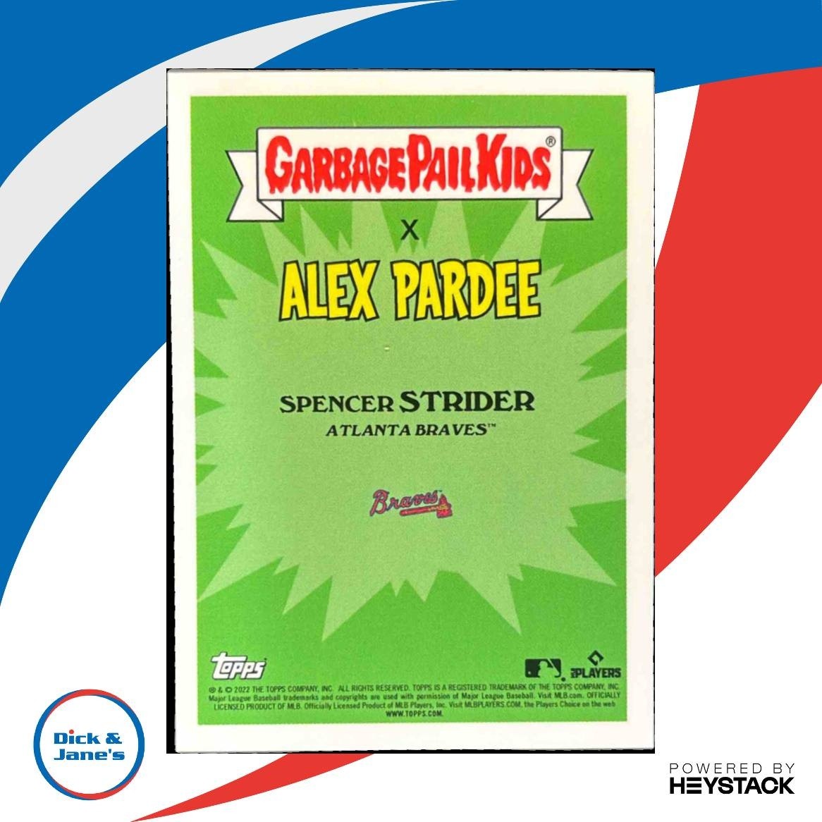 2022 Topps Garbage Pail Kids x MLB Series 2 Spencer Strider #15b Atlanta Braves - Sports Cards
