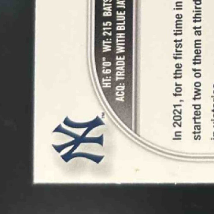 2022 Topps Gio Urshela Gold /2022 #23 New York Yankees - Sports Cards