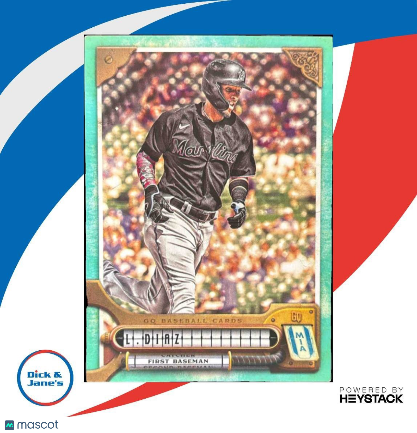 2022 Topps Gypsy Queen Lewin Diaz Turquoise /199 #2 Miami Marlins - Sports Cards