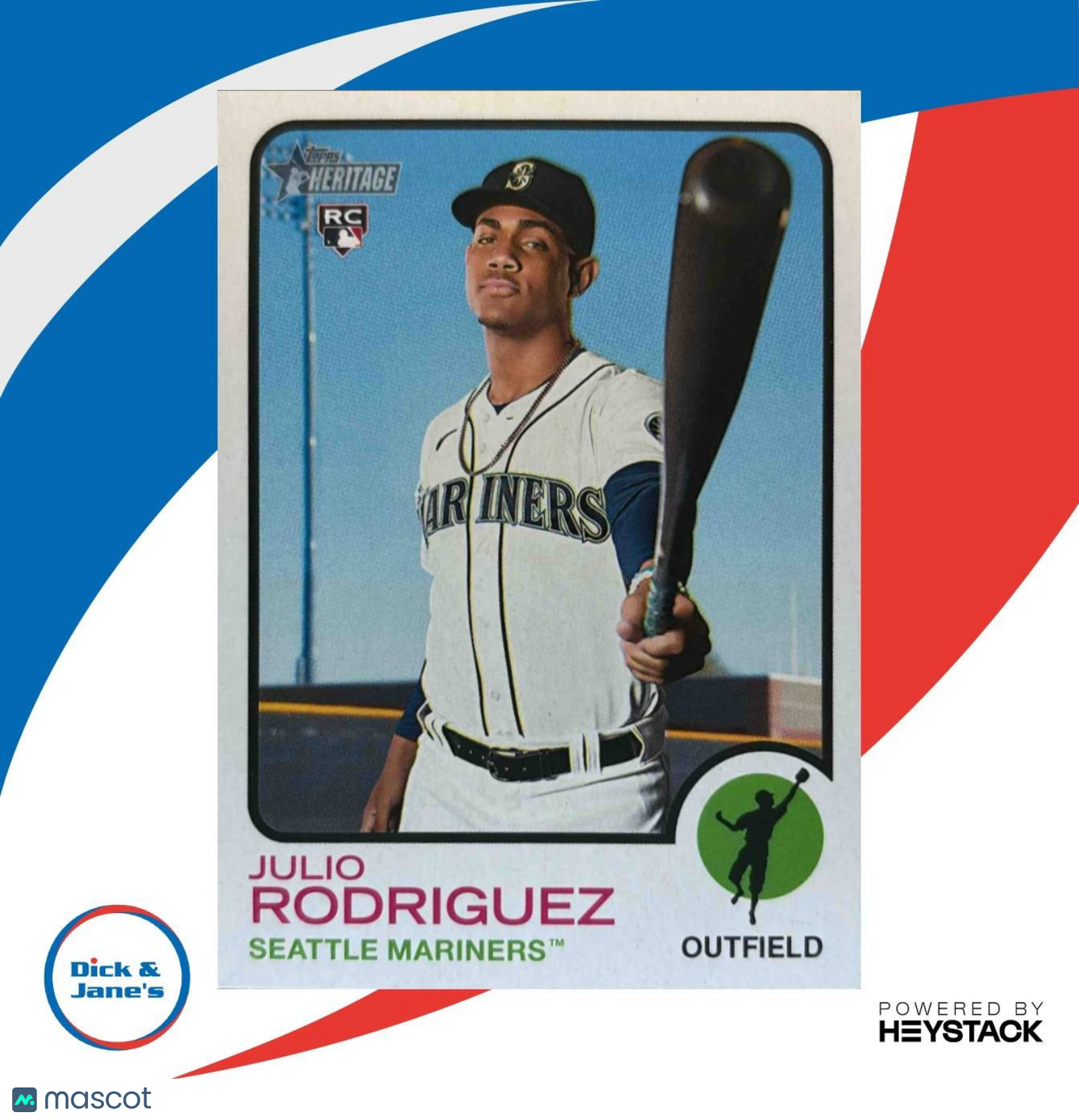 2022 Topps Heritage Julio Rodriguez #700 RC Seattle Mariners - Sports Cards