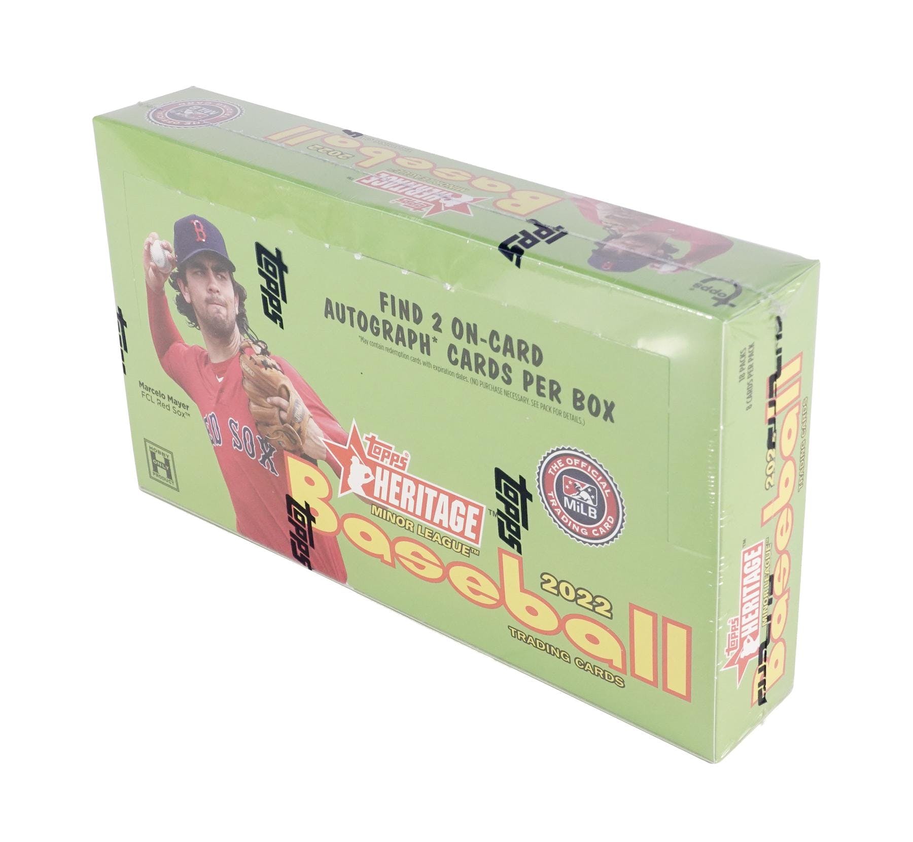 2022 Topps Heritage Minor League Baseball Hobby Box (2 Autos) Loaded with Rookies! - MLB Hobby Box