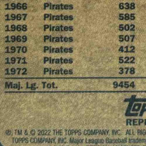 2022 Topps Heritage Roberto Clemente #50 Pittsburgh Pirates - Sports Cards