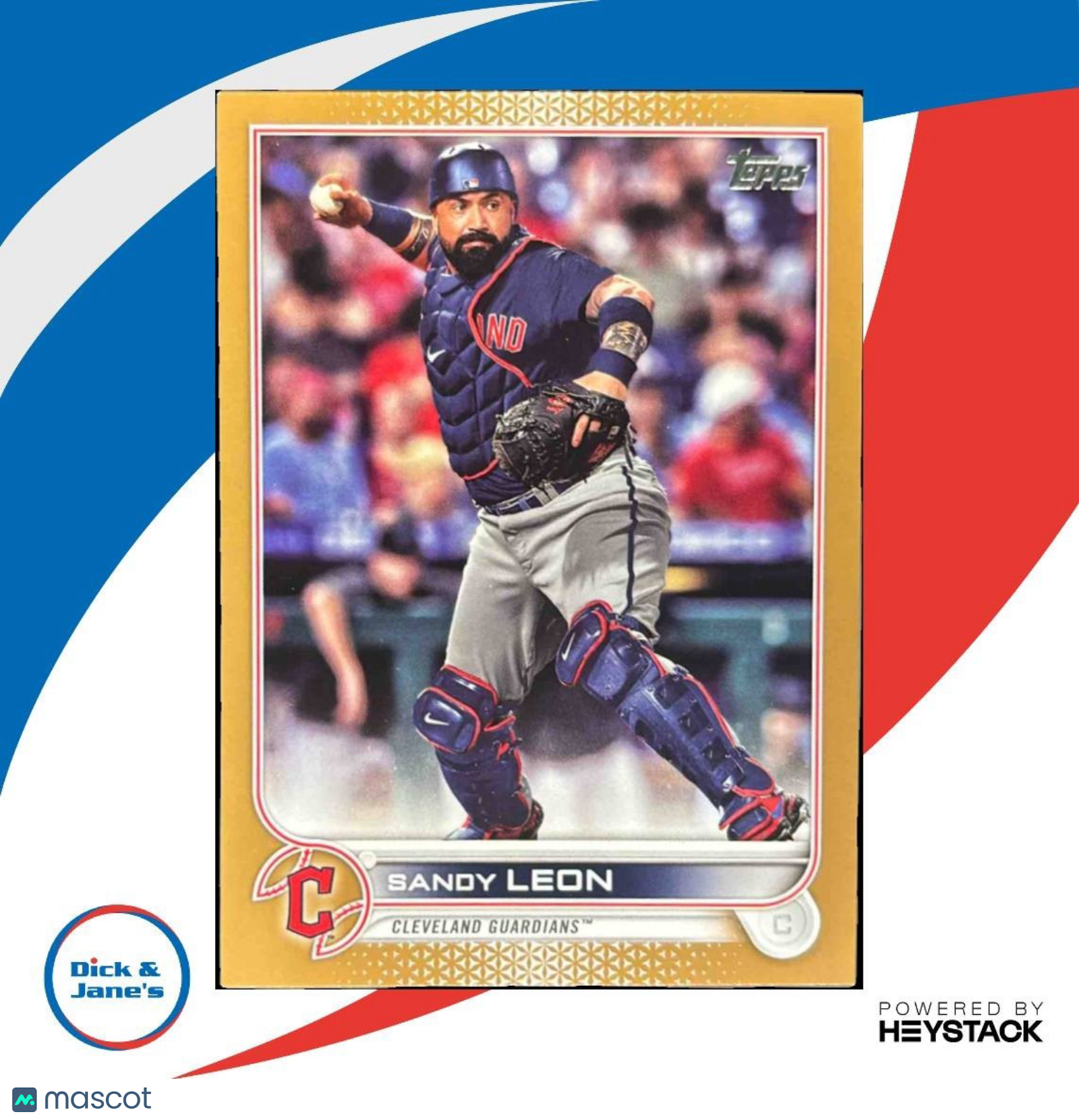 2022 Topps Sandy Leon Gold 1135/2022 #353 Cleveland Guardians - Sports Cards