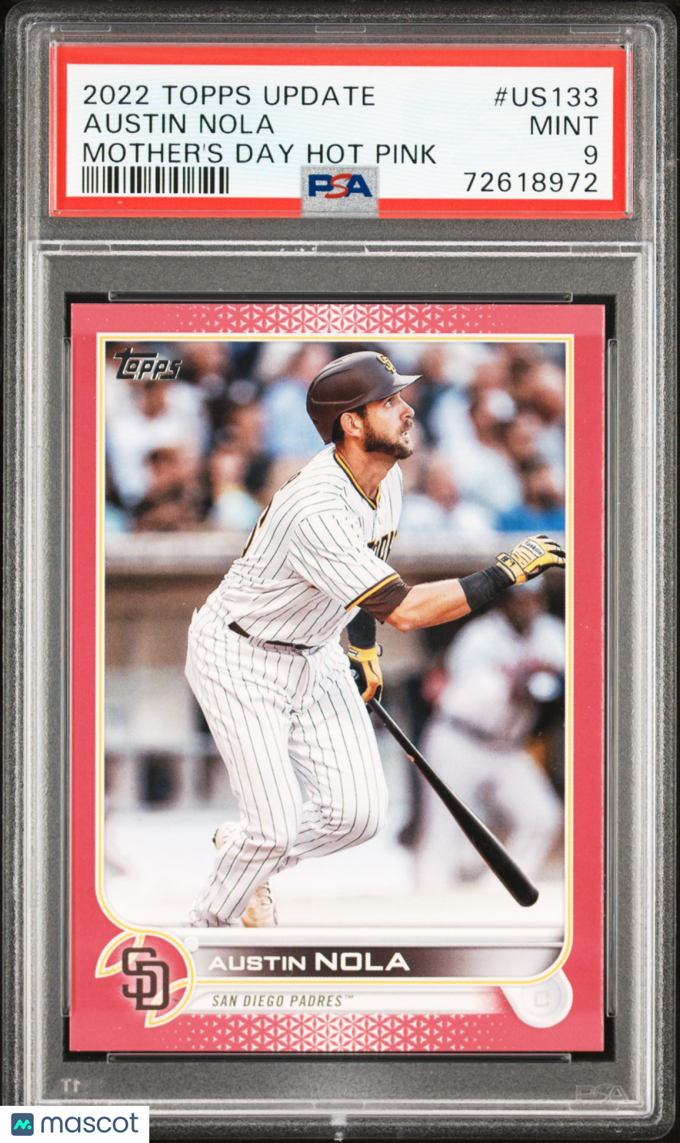 2022 Topps Update Austin Nola Mother’s Day Hot Pink #US133 PSA 9 - Graded Sports Cards