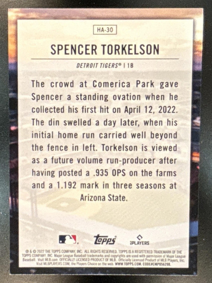 2022 Topps Update Spencer Torkelson Home Field Advantage #HA-30 RC Tigers - Sports Cards