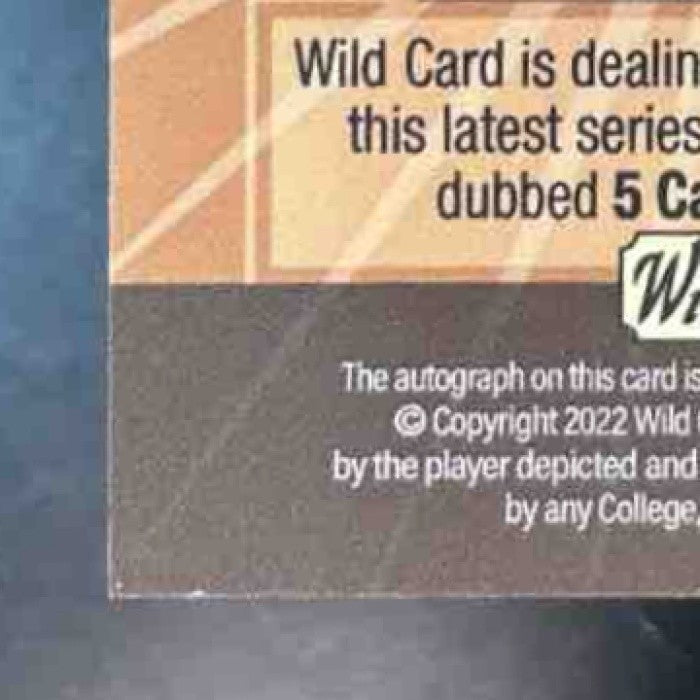 2022 Wild Card 5 Draw George Karlaftis Auto /5 #5CDCN-70 RC Purdue Boilermakers - Sports Cards