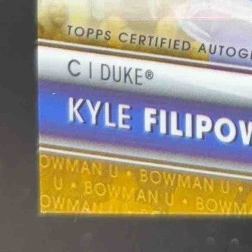 2023-24 Bowman University Chrome Kyle Filipowski Auto Gold Lava Refractor 50/50 - Sports Cards