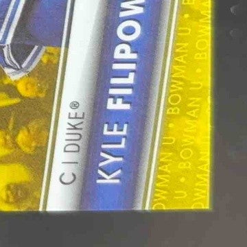 2023-24 Bowman University Chrome Kyle Filipowski Yellow Refractor 24/75 Duke - Sports Cards