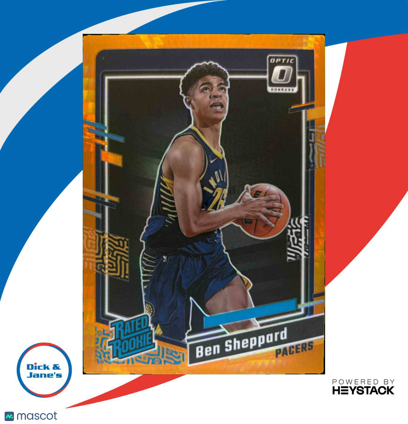 2023-24 Donruss Optic Ben Sheppard Hyper Orange Prizm 35/99 #221 RC Rated Rookie - Sports Cards