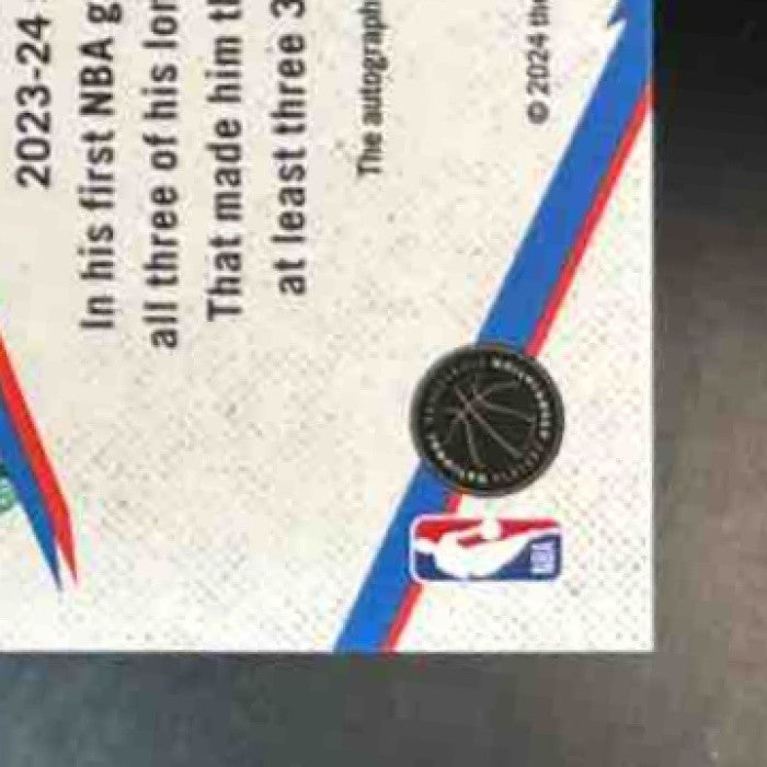 2023-24 Donruss Optic Cason Wallace Fast Break Signatures Auto RC Thunder - Sports Cards