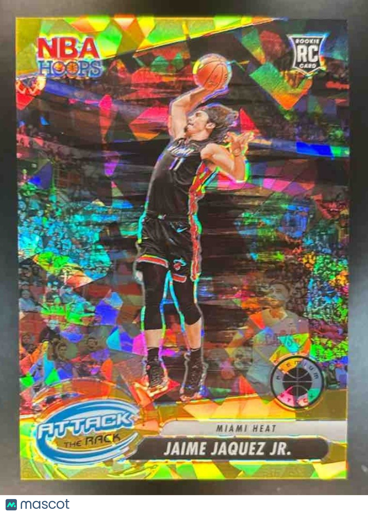2023-24 Hoops Premium Stock Jaime Jaquez Jr. Attack the Rack Gold Ice /10 #1 RC - Sports Cards