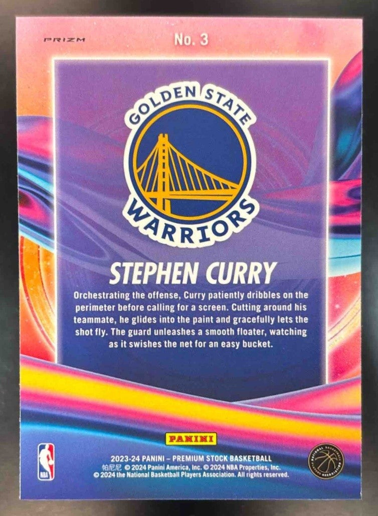 2023-24 Hoops Premium Stock Stephen Curry Anti Gravity #3 Golden State Warriors - Sports Cards