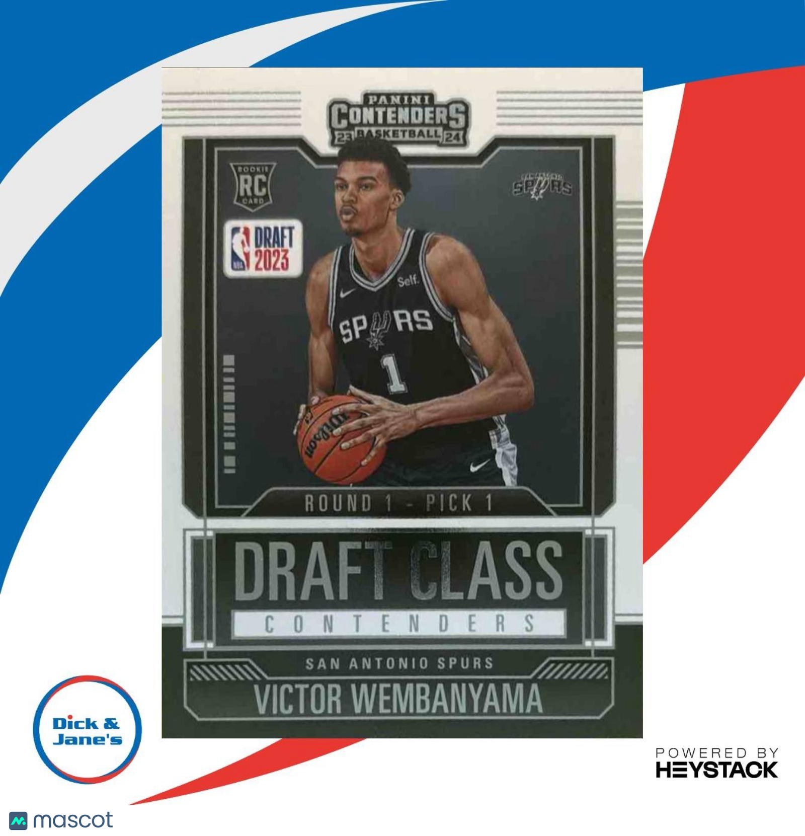 2023-24 Panini Contenders Victor Wembanyama 2023 Draft Class #9 RC San Antonio - Sports Cards