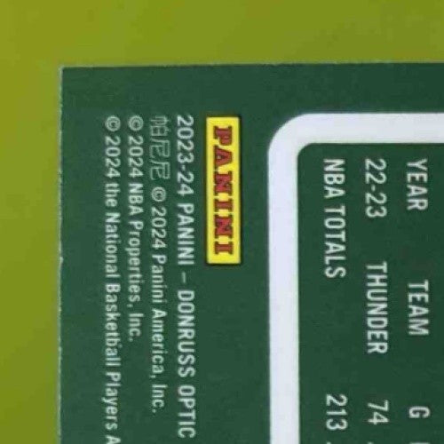 2023-24 Panini Donruss Optic Luguentz Dort Jazz Prizm #6 Oklahoma City Thunder - Sports Cards