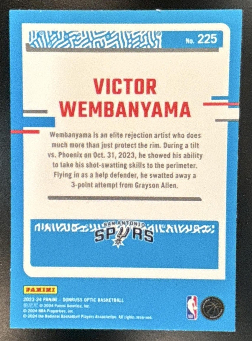 2023-24 Panini Donruss Optic Victor Wembanyama #225 RC San Antonio Spurs - Sports Cards