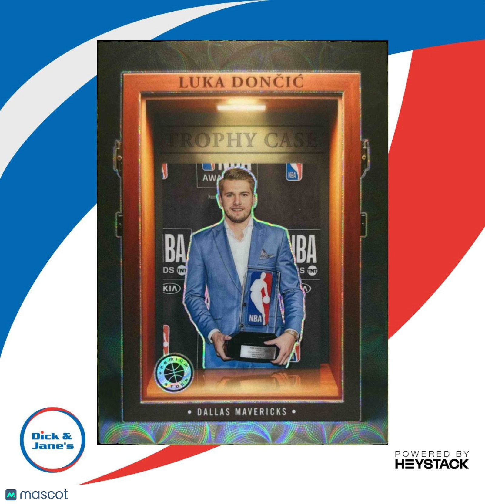 2023-24 Panini Hoops Premium Stock Luka Doncic Trophy Case #4 Dallas Mavericks - Sports Cards