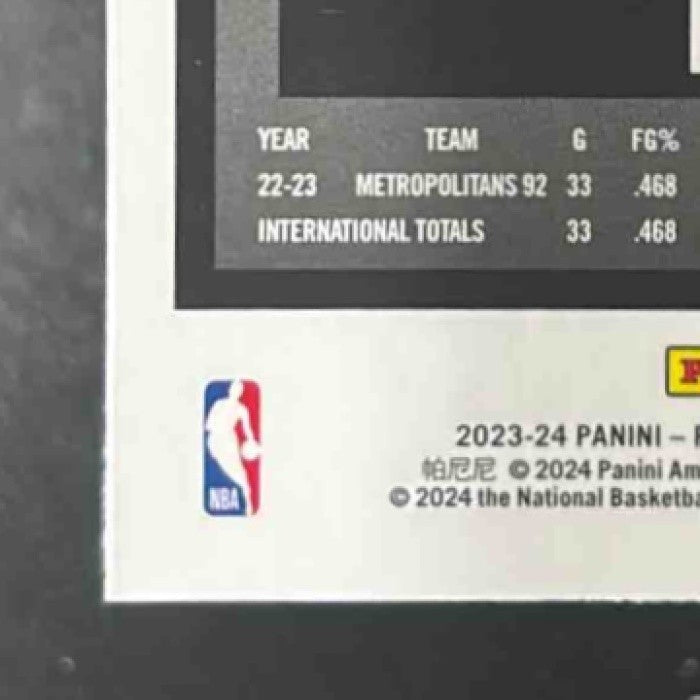 2023-24 Panini Hoops Premium Stock Victor Wembanyama Rising Stars #282 RC Spurs - Sports Cards