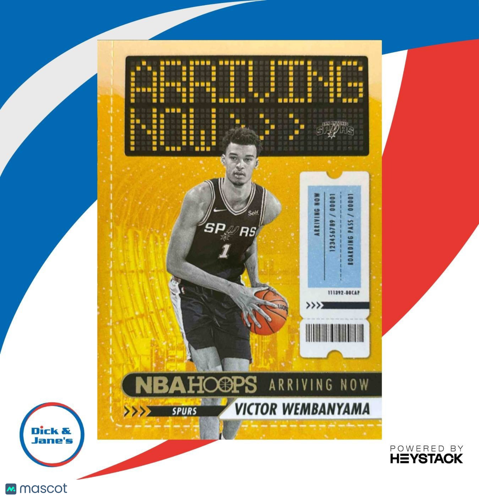 2023-24 Panini Hoops Victor Wembanyama Arriving Now #26 RC San Antonio Spurs - Sports Cards