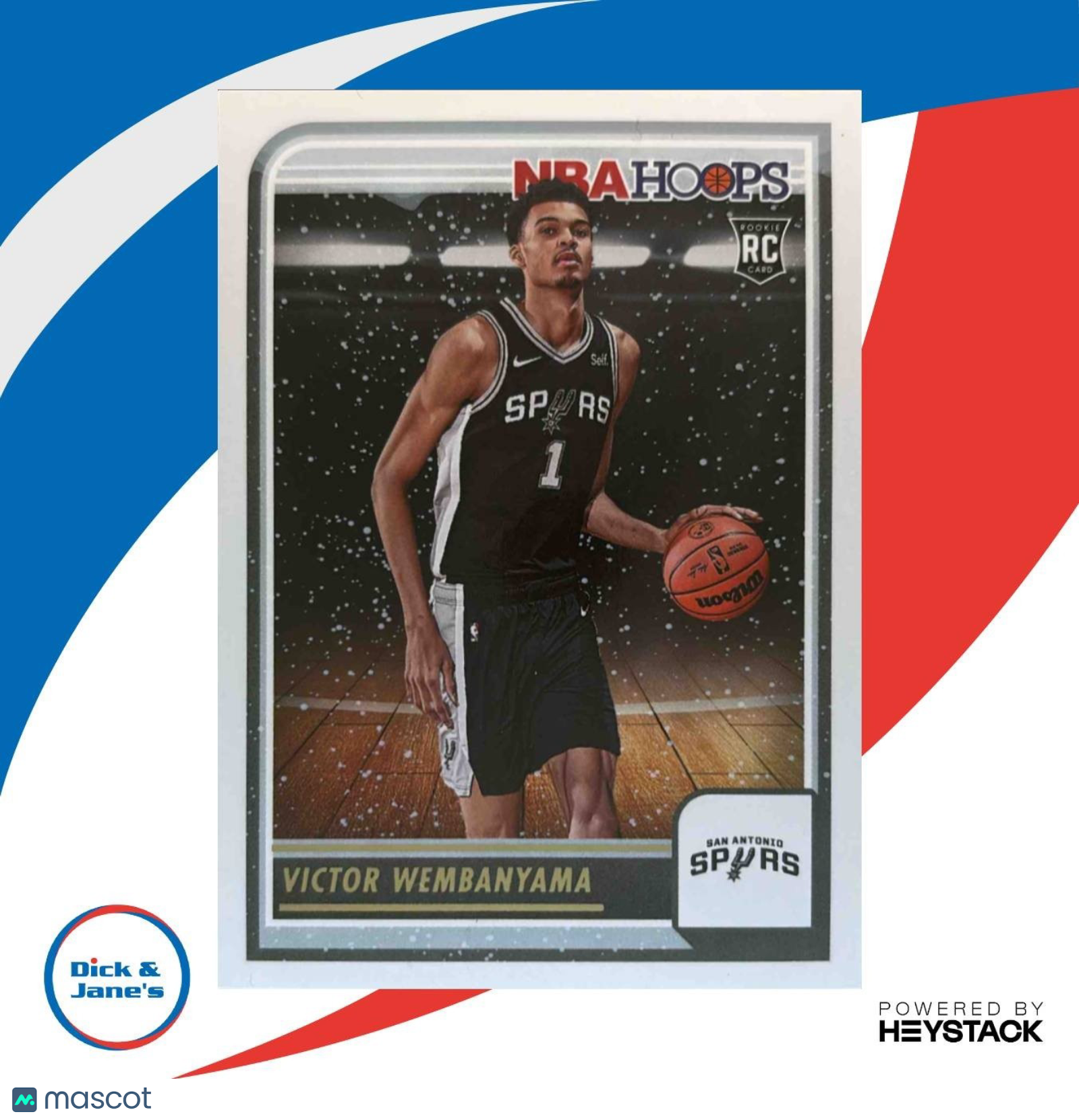 2023-24 Panini Hoops Victor Wembanyama Winter Holiday Snow #277 RC Spurs - Sports Cards