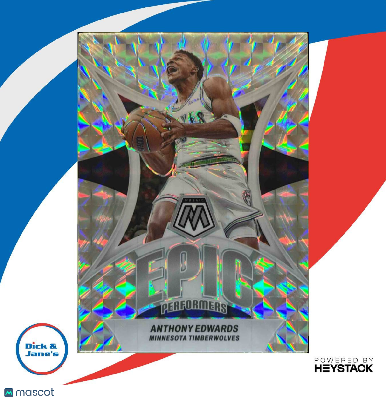 2023-24 Panini Mosaic Anthony Edwards Epic Performers #20 Minnesota Timberwolves - Sports Cards