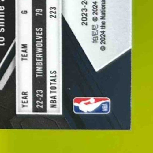 2023-24 Panini Mosaic Anthony Edwards Reactive Blue 273 City Edition Timberwolve - Sports Cards