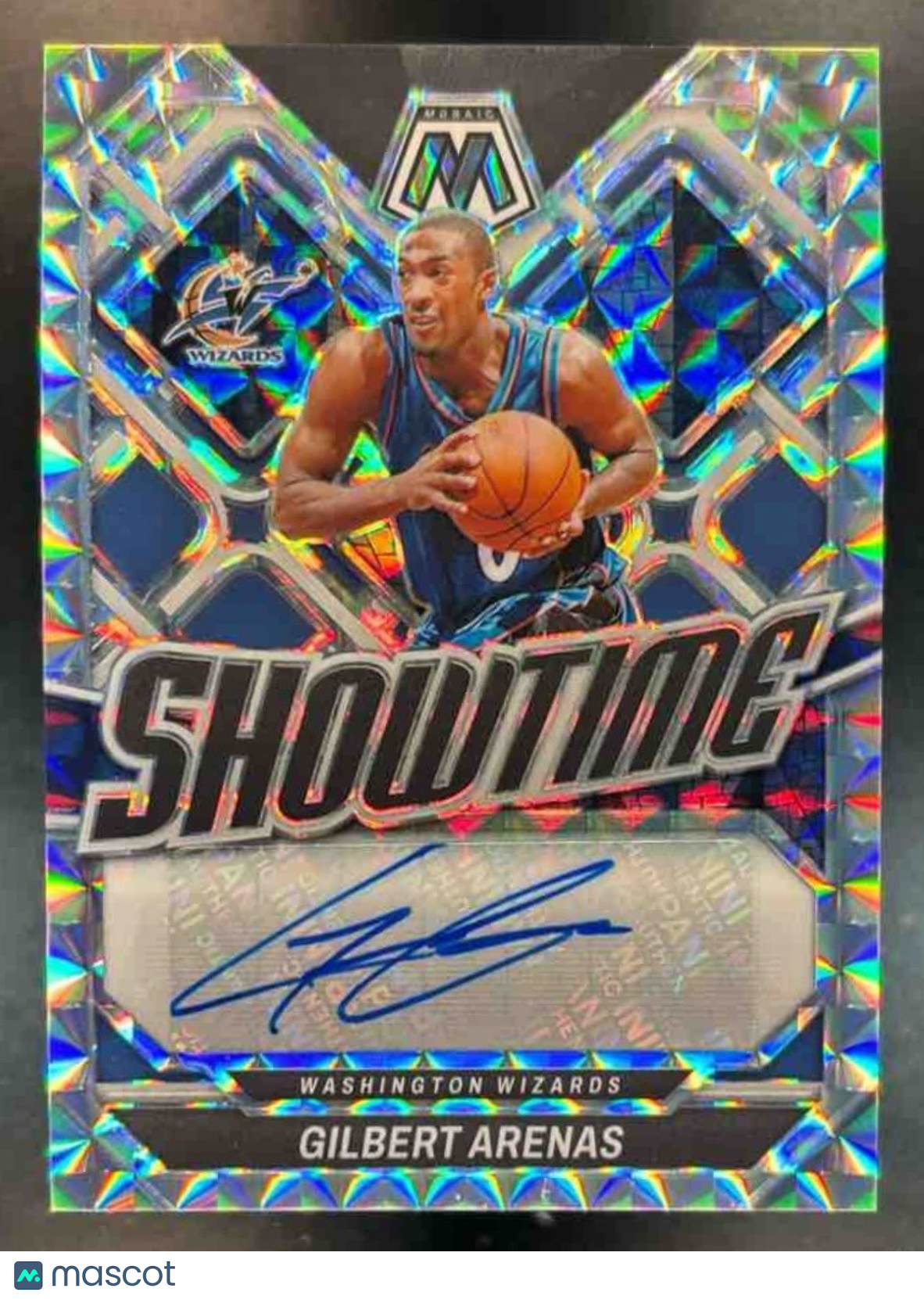 2023-24 Panini Mosaic Gilbert Arenas Showtime Signatures Mosaic Auto Wizards - Sports Cards