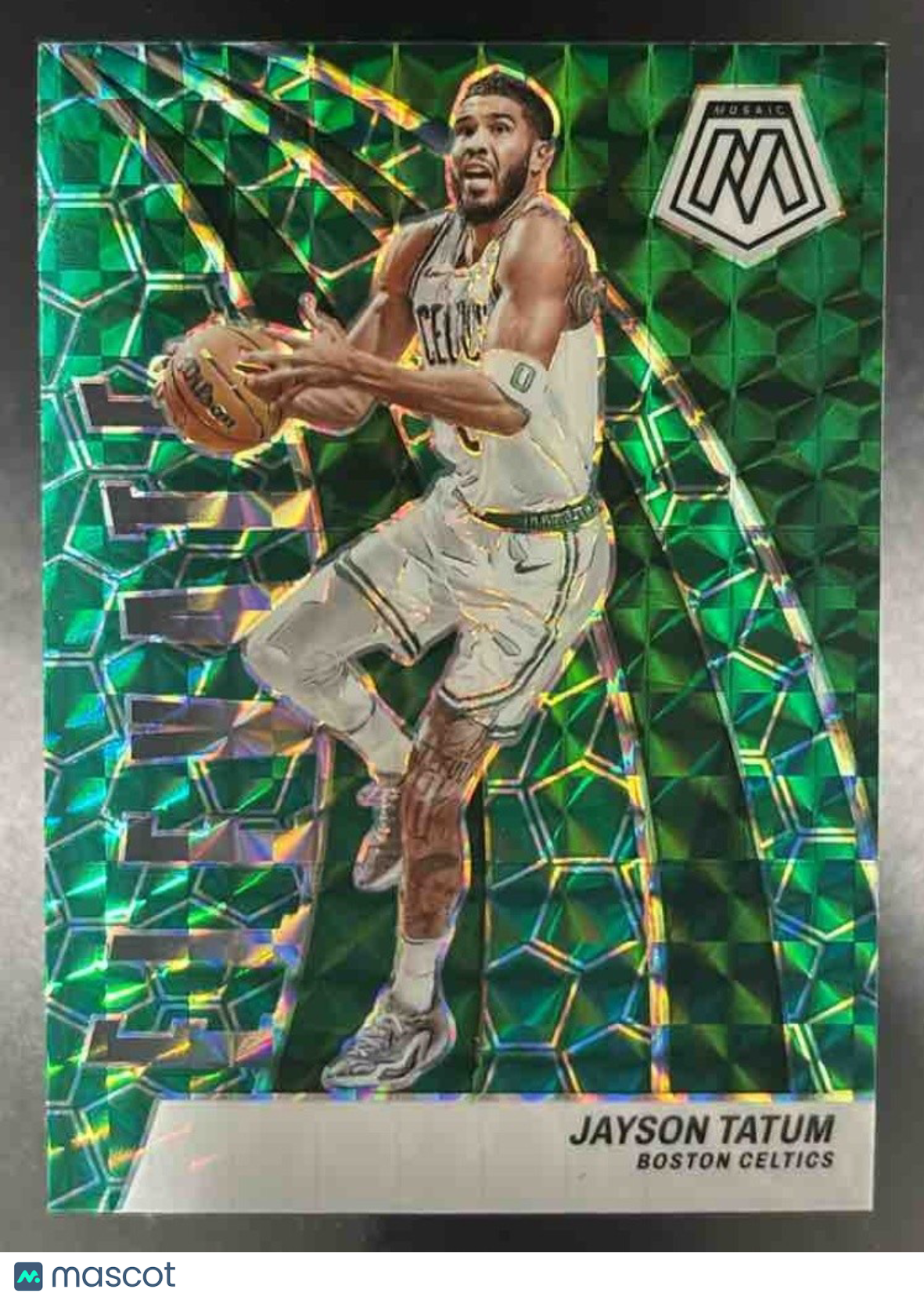 2023-24 Panini Mosaic Jayson Tatum Elevate Mosaic Green #3 Boston Celtics - Sports Cards