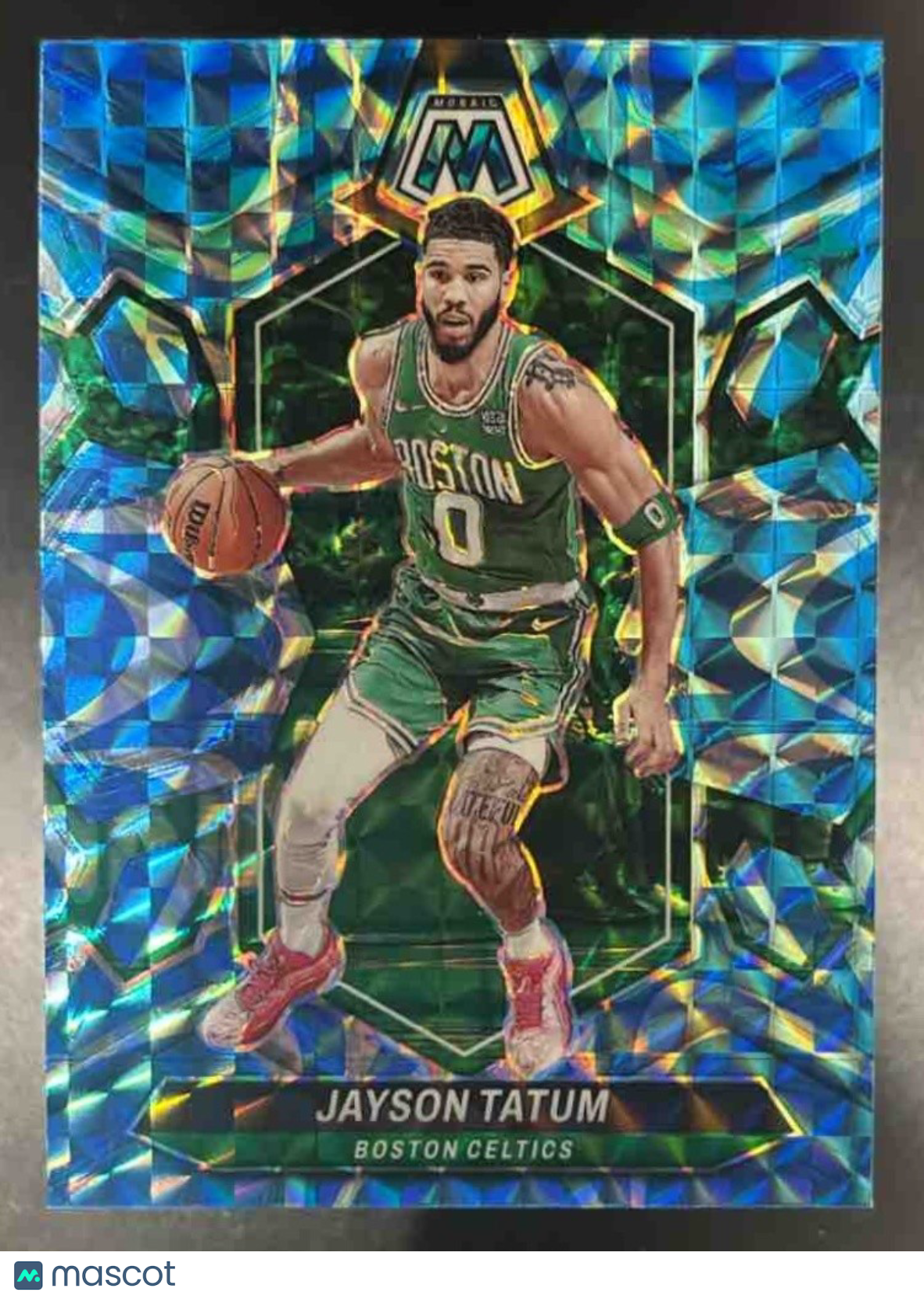 2023-24 Panini Mosaic Jayson Tatum Reactive Blue Prizm #147 Boston Celtics - Sports Cards