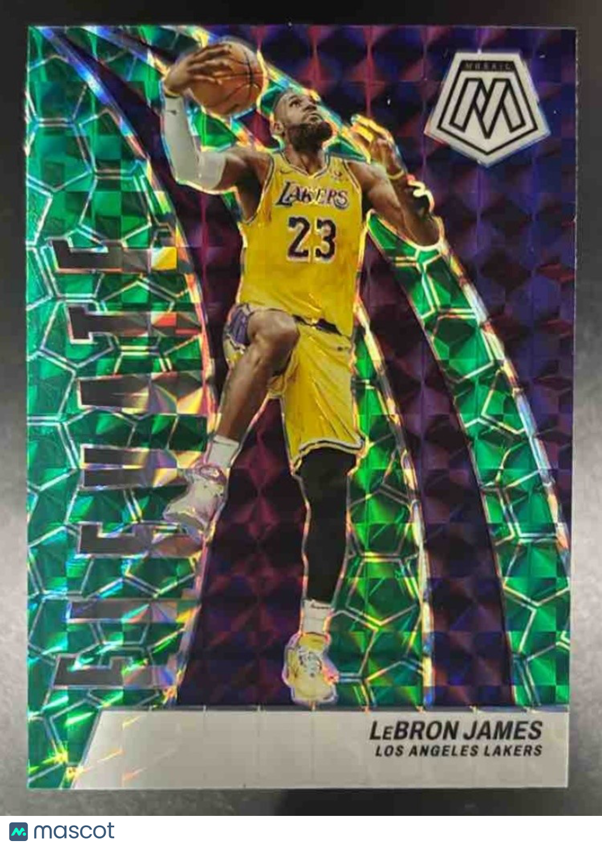 2023-24 Panini Mosaic LeBron James Elevate Mosaic Green #23 Los Angeles Lakers - Sports Cards