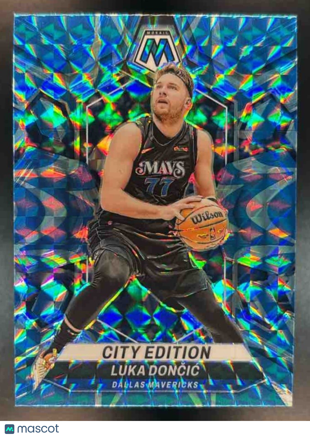 2023-24 Panini Mosaic Luka Doncic Reactive Blue Prizm #285 Dallas Mavericks - Sports Cards
