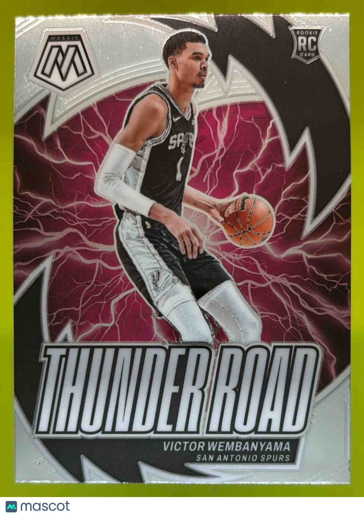 2023-24 Panini Mosaic Victor Wembanyama Thunder Road #8 RC San Antonio Spurs - Sports Cards